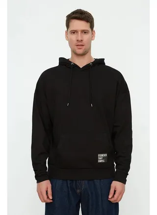 Hoodie - Black - Oversize 