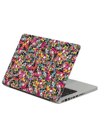 Jdm Background Printed Laptop Sticker Multicolor 