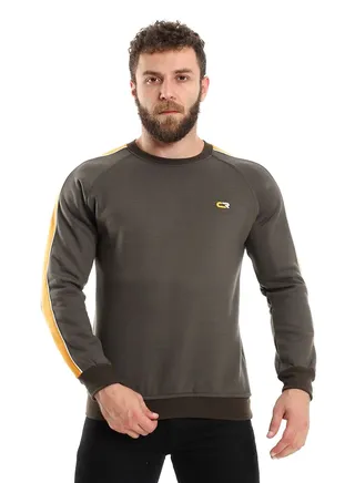 Sweatshirts Round With Line On The Shoulder 