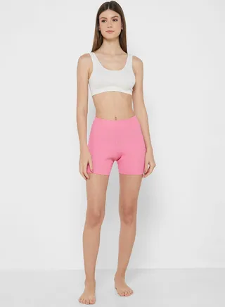 Rib Knit Lounge Bike Short 