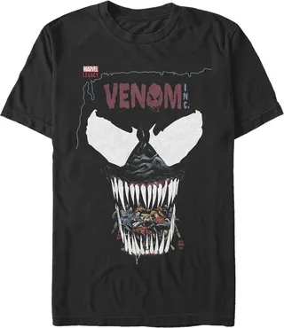 Men's Marvel Legacy Venom Bite T-Shirt - Black - Small