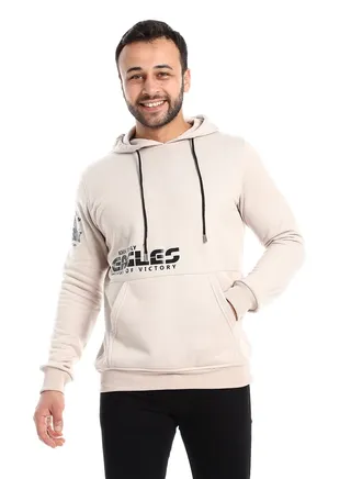 Mens Printed Eagle Hoodie With Front Pockets 