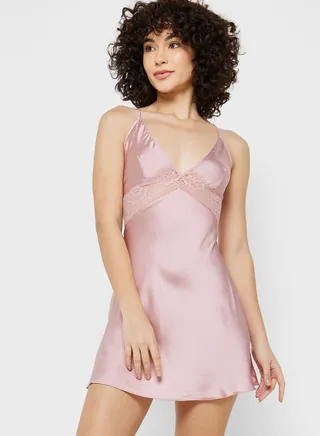 Strappy Mesh Nightdress 