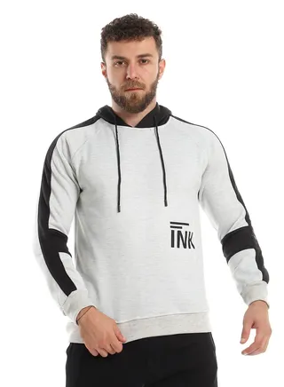 Mens Printed Hoodie With Front Pockets 