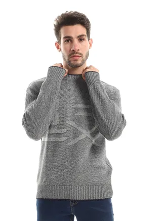 Wool Mens Pullover With Multi Design 