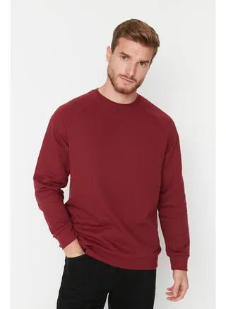 Sweatshirt - Burgundy - Regular fit 