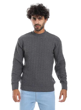 Wool Mens Pullover With Multi Design 