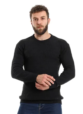 Wool Mens Pullover With Multi Design 