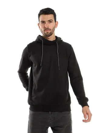 Mens Plain Hoodiewith Side Pockets 