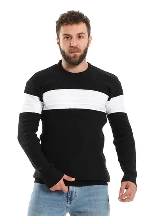 Wool Mens Pullover With Multi Design 