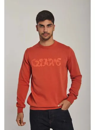Fancy Crew Neck Printed Pullover 