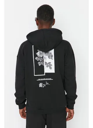 Hoodie - Black - Oversize 