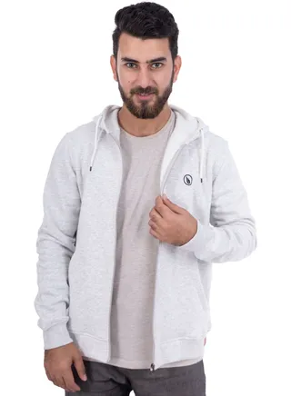 Pure Cotton Relaxed Fit With Zipper Quilted Hoodie Light Grey Previous Next 
