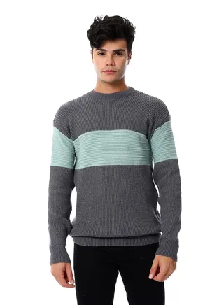 Wool Mens Pullover With Multi Design 
