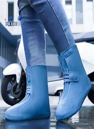 Children's Mid Tube Rain Boots Blue 