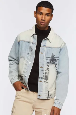 Graphic Denim Jacket