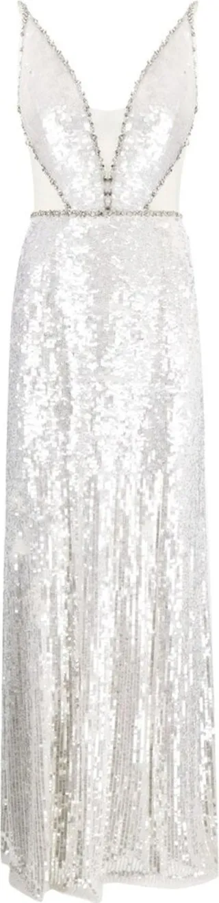 Amara sequin-embellished sleeveless gown