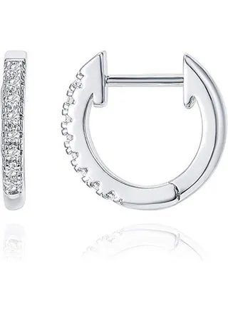 Post Cubic Zirconia Cuff Earring 