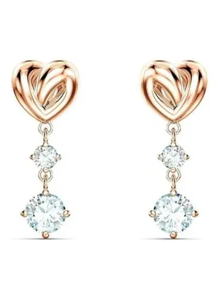 Generic Swarovski Lifelong Heart Romantic Knotted  Earrings 