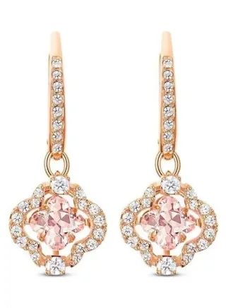 Generic Swarovski Sparkling And Glowing Dangle Earrings 