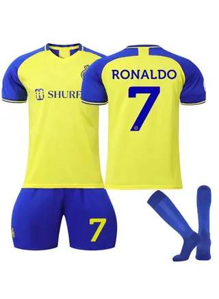 3-Piece Ronaldo 7 Soccer Jersey Men's Soccer Jersey 