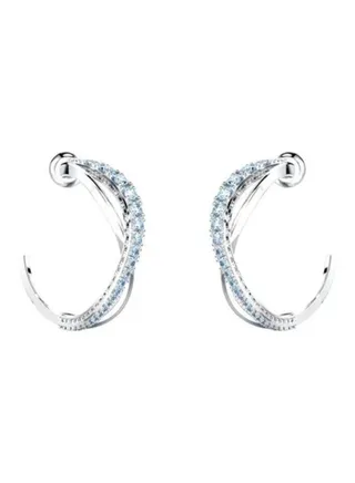 Generic Swarovski Twist Mini Hoop Earrings 