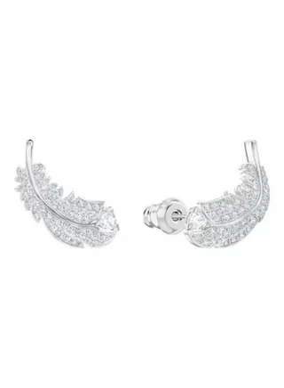 Generic Swarovski Light And Shiny Feather Earring 