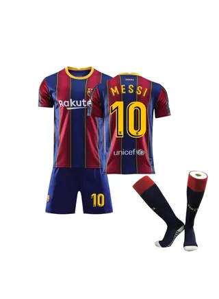 3-PieceFC Barcelona Stadium Home/Away Messi Soccer Jersey No. 10 