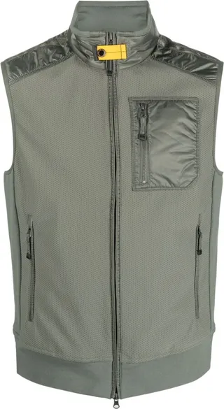 High-Neck Zip-Up Padded Gilet