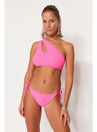 Pink Tie Towel Normal Leg Bikini Bottom TBESS23BA00280 