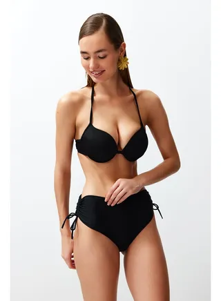 Black Tunnel High Waist Bikini Bottom TBESS20BA0240 