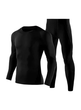 Long Sleeves Compression T-Shirt And Pants Set XL 