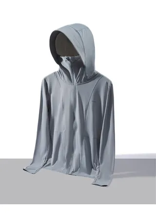 Men'sHigh Elastic Breathable UV Resistant Sunscreen Clothing Grey 