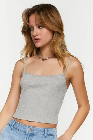 Picot-Trim Cropped Cami