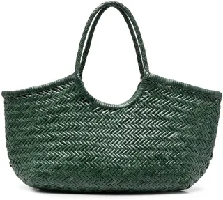 Nantucket interwoven leather tote bag