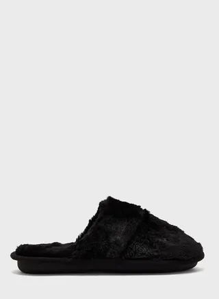 Fur Clog Slip Ons 