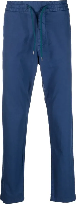 Drawstring-Waist Straight-Leg Trousers