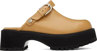 Marge Sherwood Tan 70's Clogs
