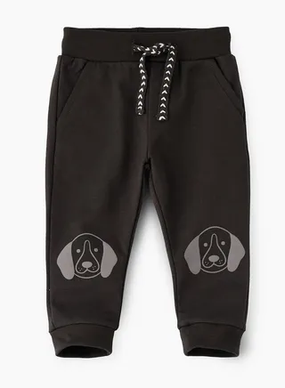 Knit jogger with print 