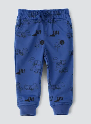 Knit printed jogger with drawcord 