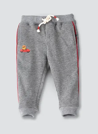 Casual Knitted Joggers Light Grey Melange 