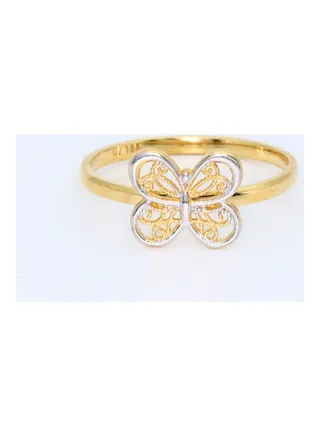 Real Gold Butterfly Ring 