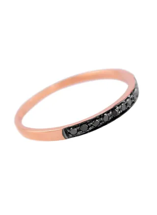 18 Karat Rose Gold 0.10 Carat Diamonds Band Ring 
