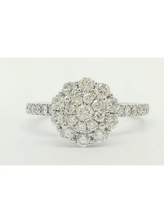 18 Karat Gold With 1.47 Ct Natural Diamond Ring 