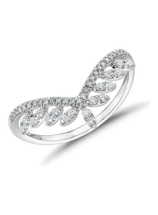 Diamond Leaf Crown Fashion Ring 