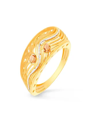 22 Carat 916 Purity Three Tone Gold Ring RG1186971T16 For Women 