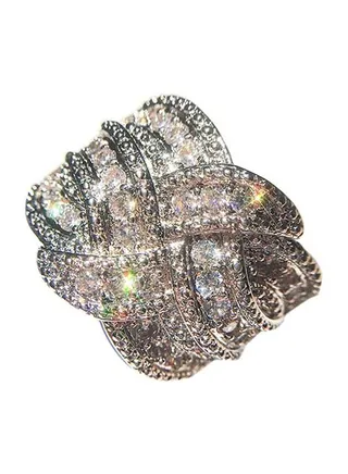925 Sterling Silver Zircon Stone Studded Ring 