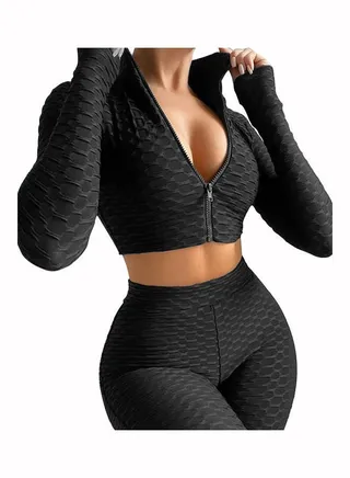 2-Piece Activewear Set Black 