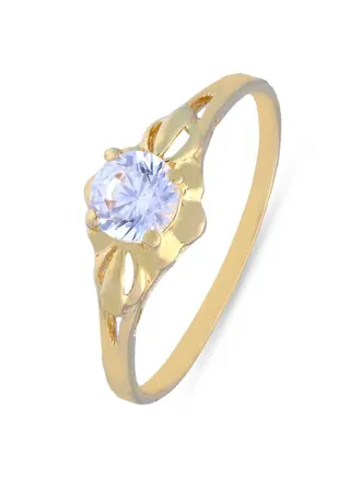 Gold Solitaire Ring 18KT - FKJRN18KU2002 