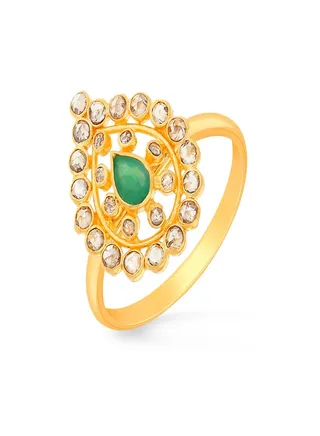 22 Carat 916 Purity Yellow Gold Uncut Diamond Ring EGNREG657RN1Y13 For Women 